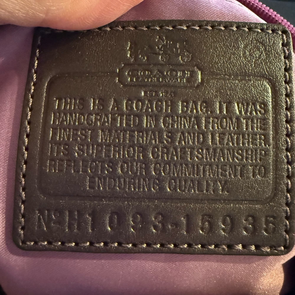Coach Brown Satchel with Signature Monogram - Picture 5 of 10